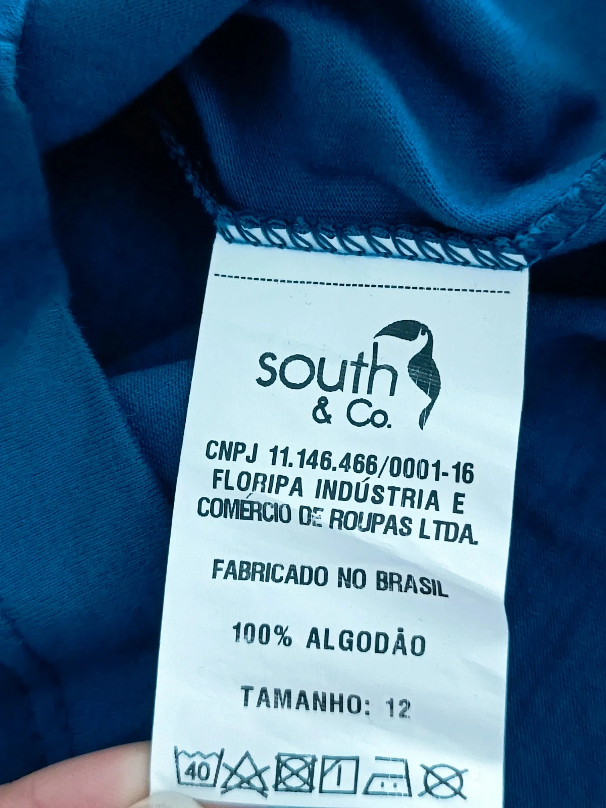 T-shirt azul com estampado de surf da South & Co. 12 anos – photo 5